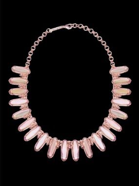 Kendra Scott Gabriella Rose Gold Statement Necklace in Iridescent Peach